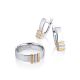 Silver Golden Earrings With White Diamonds The Diva, image , picture 3