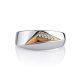 Silver Golden Ring With Diamond Row The Diva, Ring Size: 7 / 17.5, image , picture 3