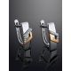 Silver Golden Earrings With Diamonds The Diva, image , picture 2