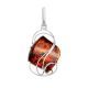 Bold Silver Handcrafted Pendant With Amber The Rialto, image 
