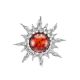 Cherry Amber Silver Pendant The Helios, image 