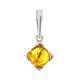 Geometric Amber Silver Pendant The Rondo, image 