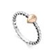Cute Silver Ring With Diamond In Gold The Diva, Ring Size: 6.5 / 17, image 