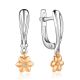 Romantic Diamond Earrings In Gold And Silver The Diva, image 