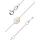 Silver Chain Bracelet With Round Golden Detail And Diamond The Diva, image , picture 3
