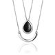 Silver Necklace With Two Pendants, image 