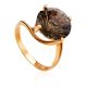 Gold Ring With Dark Smoky Quartz, Ring Size: 9.5 / 19.5, image 