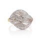 Golden Cocktail Ring With Profusion Of Crystals, Ring Size: 9.5 / 19.5, image , picture 3