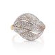 Golden Cocktail Ring With Profusion Of Crystals, Ring Size: 9.5 / 19.5, image , picture 3