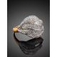 Golden Cocktail Ring With Profusion Of Crystals, Ring Size: 9.5 / 19.5, image , picture 2