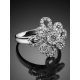 64 Diamonds Gold Floral Ring, Ring Size: 8.5 / 18.5, image , picture 2