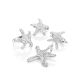Silver Starfish Earrings With Crystals The Jungle, image , picture 4