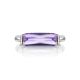 Geometric Silver Ring With Violet Crystal, Ring Size: 6.5 / 17, image , picture 6