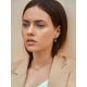 Silver Dangle Earrings With Diamonds And Gold Details The Diva, image , picture 4
