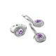 Silver Earrings With Amethyst Dangles, image , picture 4