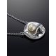 Adorable Silver Necklace With Cultured Pearl Pendant The Serene, image , picture 2