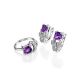 Romantic Silver Ring With Amethyst And Crystals, Ring Size: 6 / 16.5, image , picture 5