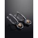 Silver Dangle Earrings With Diamonds And Gold Details The Diva, image , picture 2
