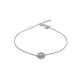 Silver Chain Bracelet With Round Golden Detail And Diamond The Diva, image 