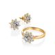 Elegant Gold Plated Ring With Crystals, Ring Size: 6.5 / 17, image , picture 4