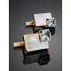 Gold Topaz Earrings With Nacre, image , picture 2
