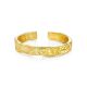 Modern classic textured gold-plated silver ring The Liquid, Ring Size: Adjustable, image , picture 3