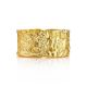 Trendy Textured Gold Plated Silver Ring The Liquid, Ring Size: Adjustable, image , picture 3