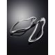 Smooth Stylish Silver Earrings The Liquid, image , picture 2
