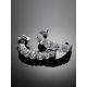 Silver Studs With White Crystals							, image , picture 2