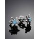 Silver Snowflake Studs With Crystals The Aurora						, image , picture 2