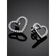 Sparkling Heart Shaped Studs With Crystals The Aurora				, image , picture 2
