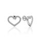 Sparkling Heart Shaped Studs With Crystals The Aurora				, image 