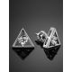 Silver Studs With White Crystals The Aurora							, image , picture 2