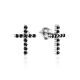 Bold Black Crystal Cross Studs The Aurora				, image 