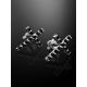 Bold Black Crystal Cross Studs The Aurora				, image , picture 2