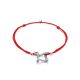 Red Friendship Lace Bracelet With Crystal Charm							, Length: 16, image 