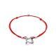 Red Friendship Lace Bracelet With Crystal Charm							, Length: 16, image 