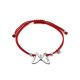 Red Lace Friendship Bracelet With Butterfly Charm, image 