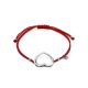 Red Lace Friendship Bracelet With Heart Charm						, image 