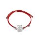 Red Lace Friendship Bracelet With Silver Charm								, image 