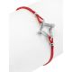 Red Friendship Lace Bracelet With Crystal Charm							, Length: 16, image , picture 4