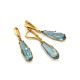 Classy Golden Pendant With Aquamarine, image , picture 4