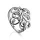White Gold Ring With Bright Diamonds, Ring Size: 8.5 / 18.5, image 