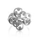 White Gold Ring With Bright Diamonds, Ring Size: 8.5 / 18.5, image , picture 3