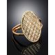 Crystal Encrusted Gold Ring, Ring Size: 11.5 / 21, image , picture 2