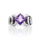 Bold Silver Amethyst Ring, Ring Size: 6.5 / 17, image , picture 3