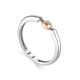 Silver Golden Ring With Dancing Diamond The Diva, Ring Size: 7 / 17.5, image 