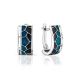 Silver Earrings With Two Toned Enamel, image 