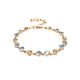 Wonderful Golden Link Bracelet With Topaz, image 