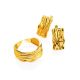 Textured Gold Plated Ring, Ring Size: 7 / 17.5, image , picture 5